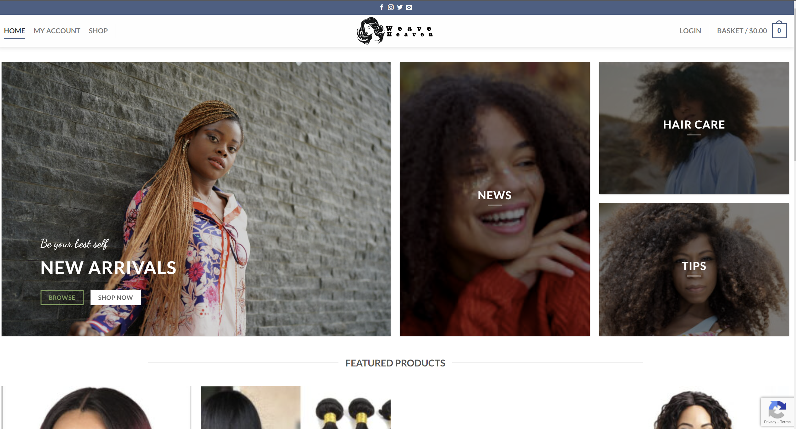 Weave Heaven website image