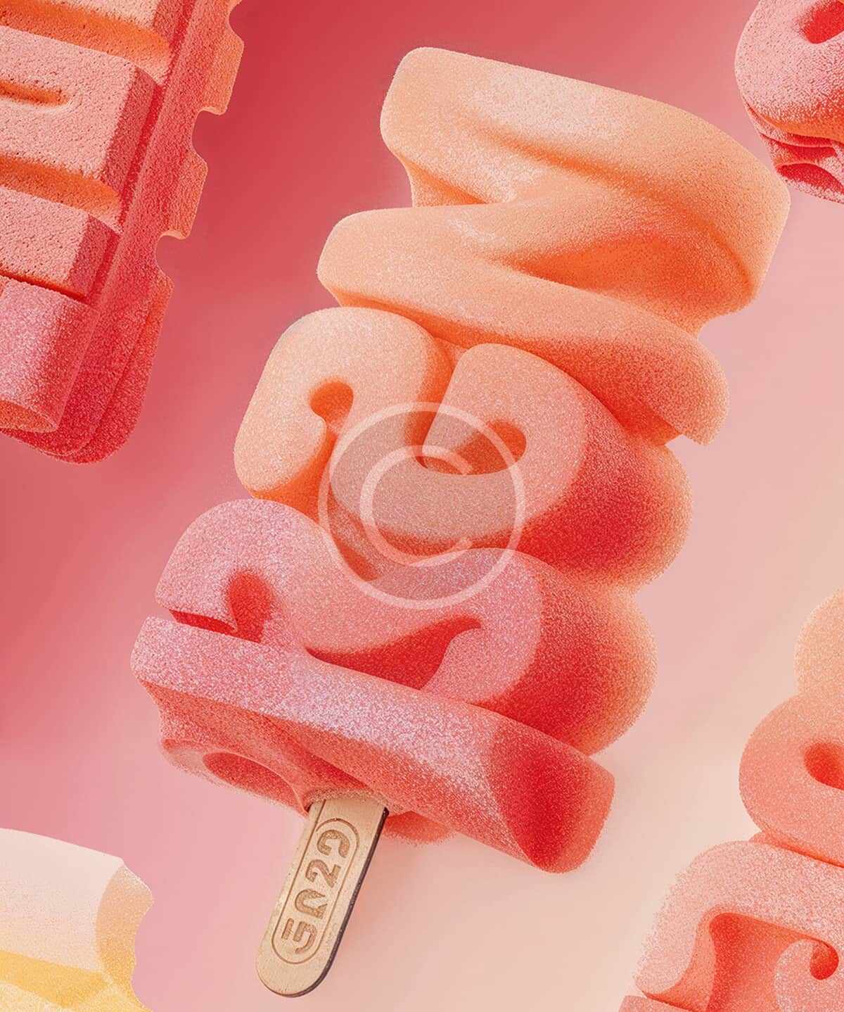 Pastel swirl ice cream concept