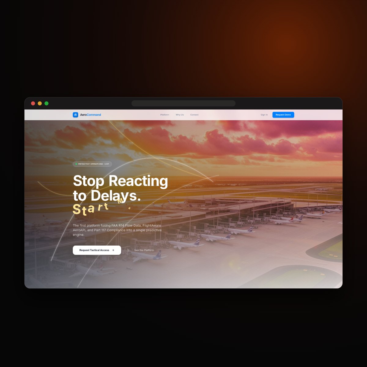 AeroCommand home screen
