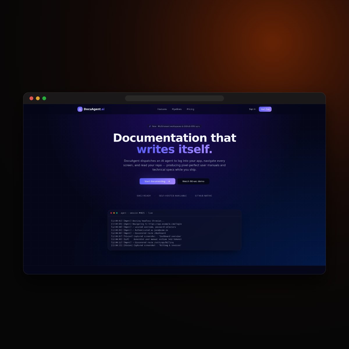 Docu Companion home screen